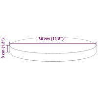 Tafelblad rond &Oslash;30x3 cm massief grenenhout wit 8