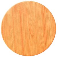 Tafelblad rond &Oslash;30x2,5 cm massief grenenhout wasbruin 2