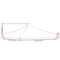 Partytentdak 270 g/m&sup2; 3x3 m terracotta 5