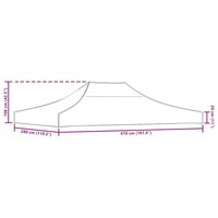 Partytentdak 270 g/m&sup2; 4x3 m antraciet 6
