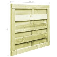 Poort 100x75 cm ge&iuml;mpregneerd grenenhout groen 6