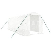 Tuinkas met stalen frame 12 m&sup2; 6x2x2 m wit 2