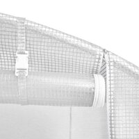Tuinkas met stalen frame 16 m&sup2; 8x2x2 m wit 8