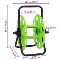 Slanghaspel voor 45 m 1/2" slang vrijstaand staal groen 8
