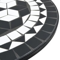 Bistrotafel moza&iuml;ek &Oslash;50x70 cm keramiek zwart en wit 7