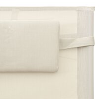 Ligbed textileen cr&egrave;mekleurig en grijs 6