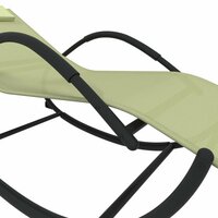 Ligbed schommelend staal en textileen cr&egrave;mekleurig 5