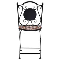 Bistrostoelen moza&iuml;ek 2 st keramiek bruin 4