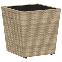 Tuin Bistroset 3 pcs Beige poly rattan 5