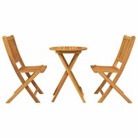Tuin Bistroset 3 pcs Bruin Massief Acaciahout 7