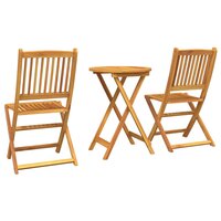 Tuin Bistroset 3 pcs Bruin Massief Acaciahout 8