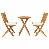 Tuin Bistroset 3 pcs Bruin Massief Acaciahout 7