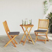 Tuin Bistroset 3 pcs Bruin Massief Acaciahout 4