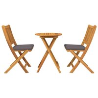Tuin Bistroset 3 pcs Bruin Massief Acaciahout 7