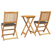 Tuin Bistroset 3 pcs Bruin Massief Acaciahout 8