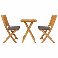Tuin Bistroset 3 pcs Bruin Massief Acaciahout 7