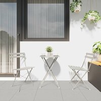 Vouw Bistroset 3 pcs Beige Staal 4