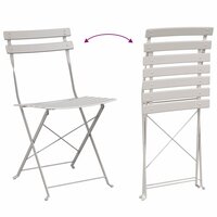 Vouw Bistroset 3 pcs Beige Staal 9
