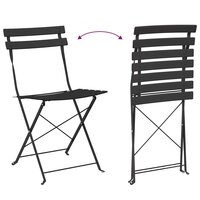 Vouw Bistroset 3 pcs Antraciet Staal 9