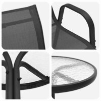 Tuin Bistroset 3 pcs Zwart Staal 9
