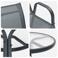 Tuin Bistroset 3 pcs Grijs Staal 9