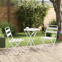 Tuin Bistroset 3 pcs Wit Staal 4