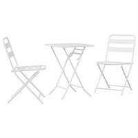 Tuin Bistroset 3 pcs Wit Staal 2