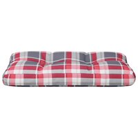 Palletkussen 70x40x12 cm stof ruitpatroon rood 5
