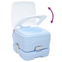 Campingtoilet Lichtblauw en Wit 41,5 x 36,5 x 30 cm Polyetheen 9