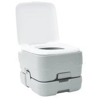 Campingtoilet Grijs en Wit 41,5 x 36,5 x 30 cm Polyetheen 2