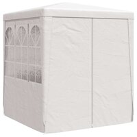 Partytent met zijwanden professioneel 90 g/m&sup2; 2x2 m wit 3