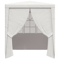 Partytent met zijwanden professioneel 90 g/m&sup2; 2x2 m wit 4