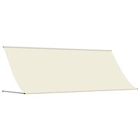 Luifel uittrekbaar 350x150 cm stof en staal cr&egrave;mekleurig 2