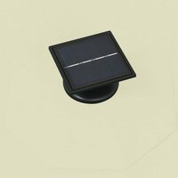 Wandparasol met LED&amp;apos;s 300 cm zandkleurig 6