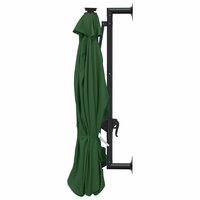 Wandparasol met LED&amp;apos;s 300 cm groen 5