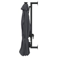 Wandparasol met LED&amp;apos;s 300 cm antracietkleurig 5