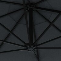 Wandparasol met LED&amp;apos;s 300 cm antracietkleurig 8