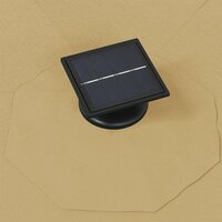 Wandparasol met LED&amp;apos;s 300 cm taupe 6