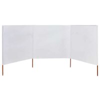 Windscherm 3-panelen 400x160 cm stof zandwit 3
