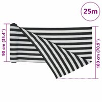 Privacynet 195 g/m&sup2; 1,8x25 m HDPE antracietkleurig en wit 8