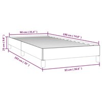 Bedframe zonder matras 90x190 cm stof cr&egrave;mekleurig 9