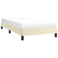 Bedframe kunstleer cr&egrave;mekleurig 80x200 cm 3