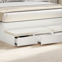 Bedlades met lade Wit 150 x 36,5 x 16,5 cm Bewerkt hout 4