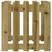 Plantenbak met hekontwerp 50x50x50 cm ge&iuml;mpregneerd grenenhout 5