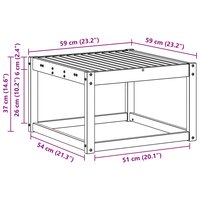 Tuintafel Massief Acaciahout Naturel 59 x 59 x 37 cm 9