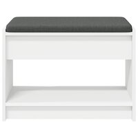 Halbank Wit 63 x 38 x 45 cm Ge&iuml;ndustrialiseerd hout en stof 5