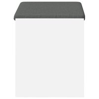 Halbank Wit 63 x 38 x 45 cm Ge&iuml;ndustrialiseerd hout en stof 6