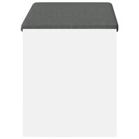 Halbank Wit 83 x 38 x 45 cm Ge&iuml;ndustrialiseerd hout en stof 6