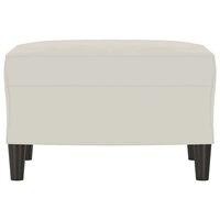 Bankje 70x35x41 cm fluweel cr&egrave;mekleurig 3