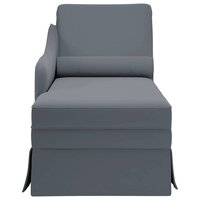 Chaise longue met bolster&amp;rechterarmleuning fluweel donkergrijs 4